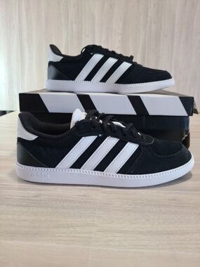 Adidas Breaknet Sleek Women’s 6 Black White Sneakers Cloudfoam Plus IH5466